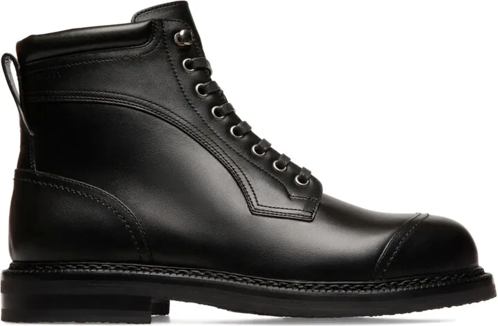 Leather Lace-Up Boots