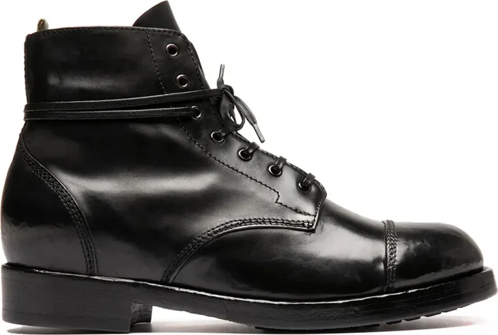 Leather Lace-Up Boots