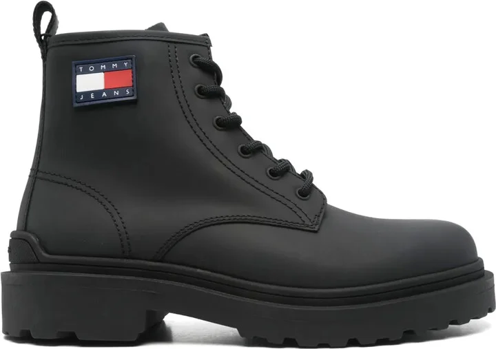 Leather Lace-Up Boots
