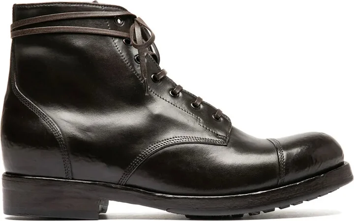 Leather Lace-Up Boots