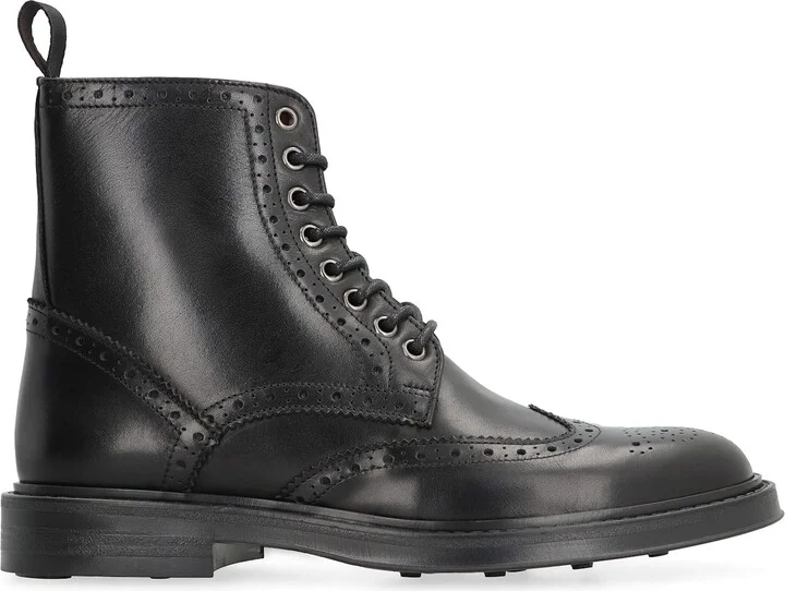 Leather Lace-up Boots