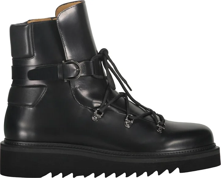 Leather Lace-up Boots
