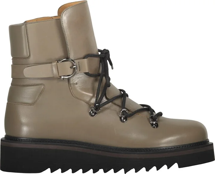 Leather Lace-up Boots