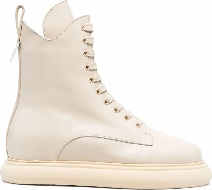 Leather Lace-Up Boots