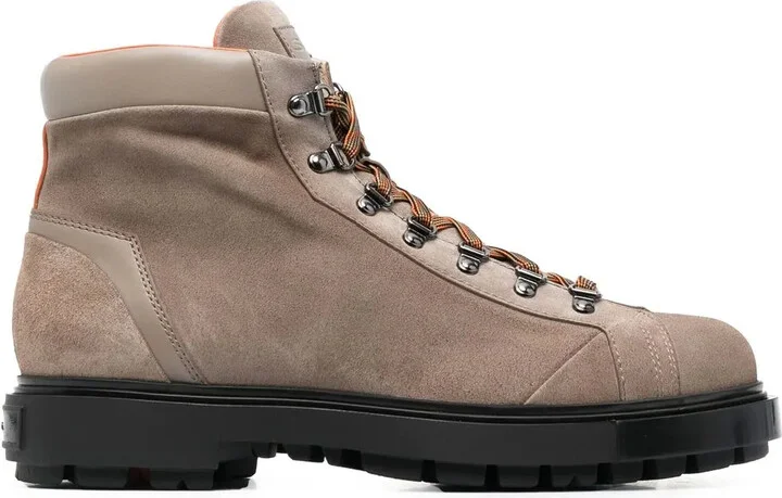 Leather Lace-Up Boots