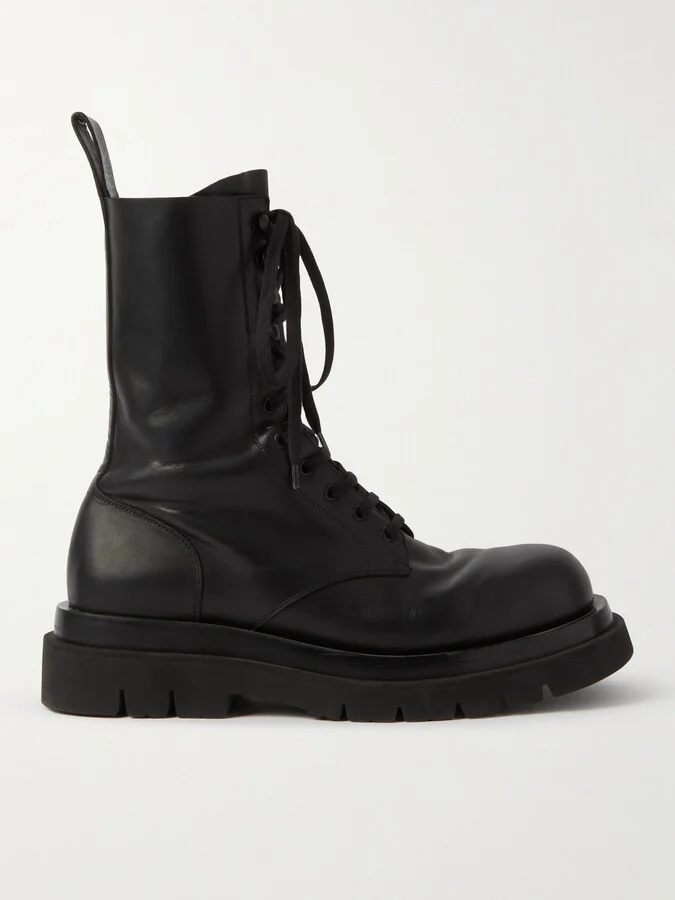 Leather Lace-Up Boots