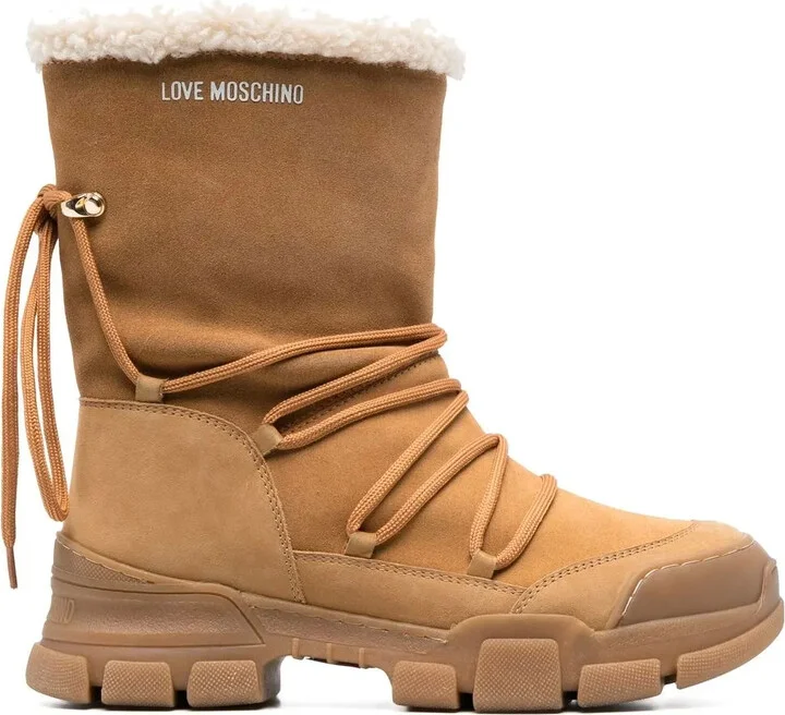 Leather Lace-Up Boots