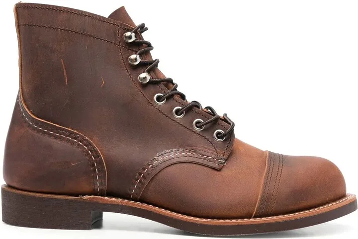 Leather Lace-Up Boots