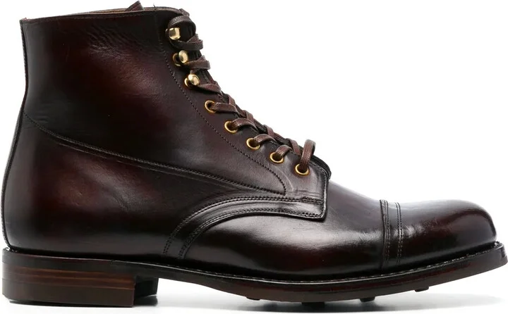 Leather Lace-Up Boots