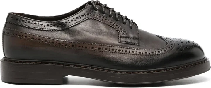 leather lace-up Brogue shoes