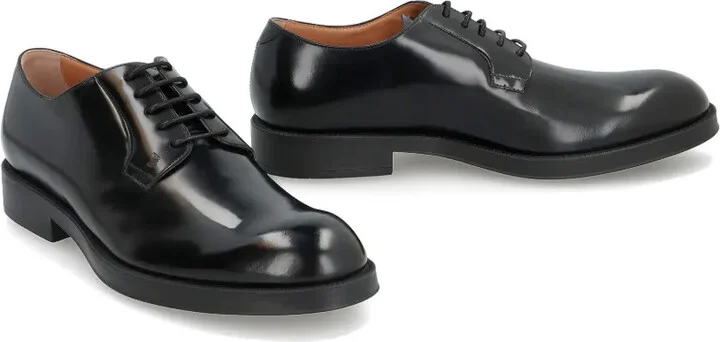 Leather Lace-Up Derby Shoes - Image 4