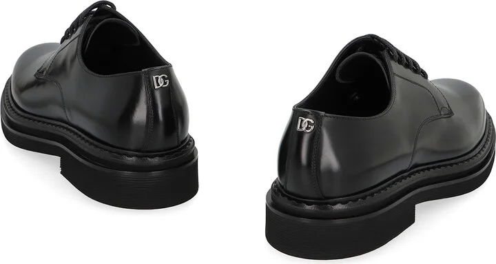 Leather Lace-up Derby Shoes - Image 4