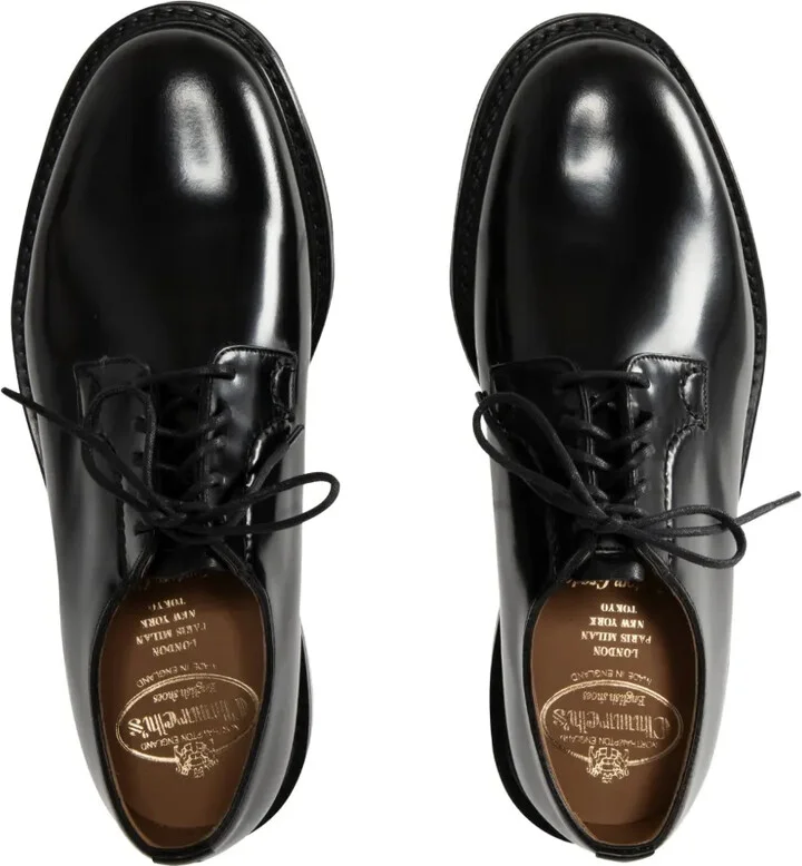 Leather Lace-Up Derby Shoes - Image 3