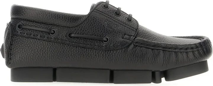 Leather Lace-Up Loafers
