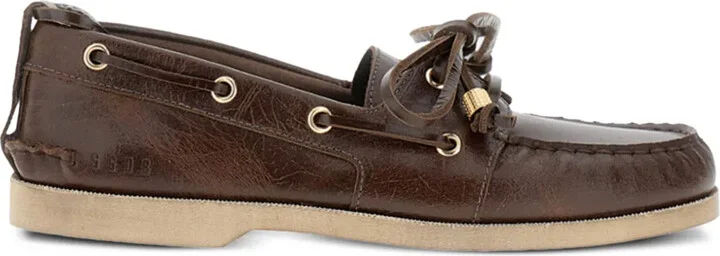 Leather Lace-Up Loafers