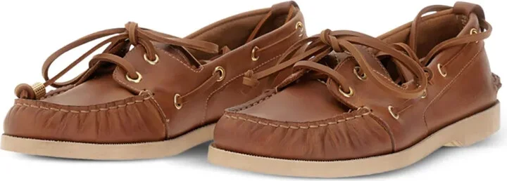 Leather Lace-Up Loafers