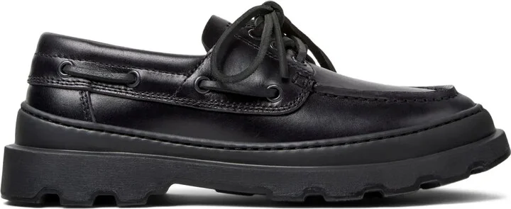 Leather Lace-Up Loafers