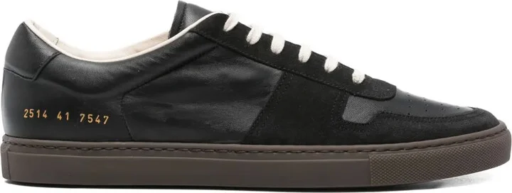 Leather Lace-Up Low-Top Sneakers