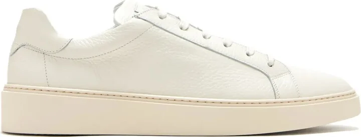 Leather Lace-Up Low-Top Sneakers