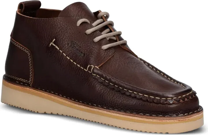 Leather Lace-Up Moccasin Boots - Image 2