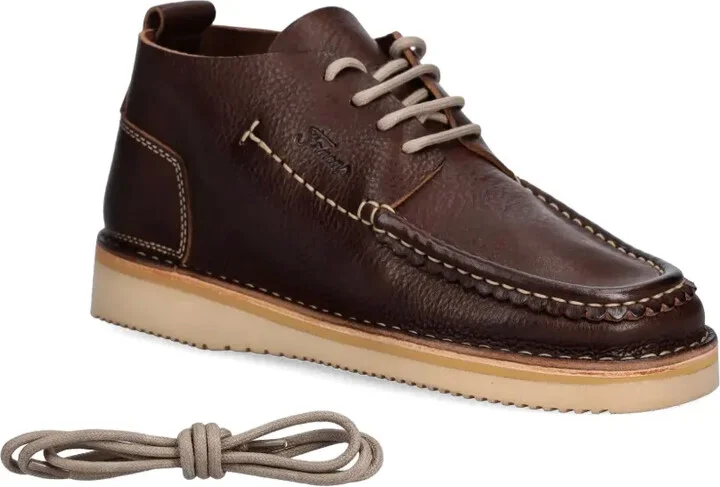 Leather Lace-Up Moccasin Boots - Image 5