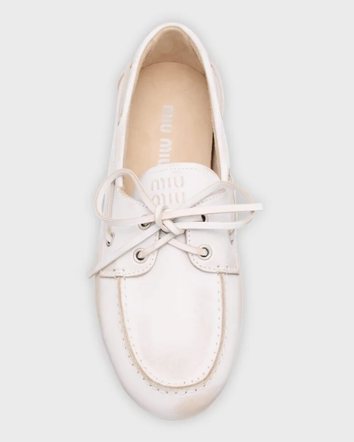 Leather Lace-Up Moccasins - Image 2
