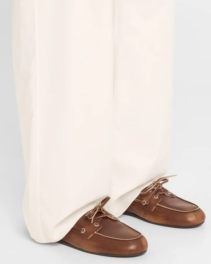 Leather Lace-Up Moccasins - Image 3
