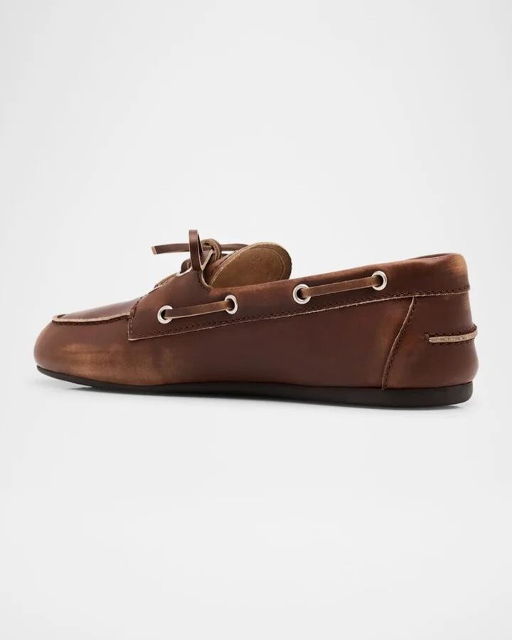 Leather Lace-Up Moccasins - Image 11
