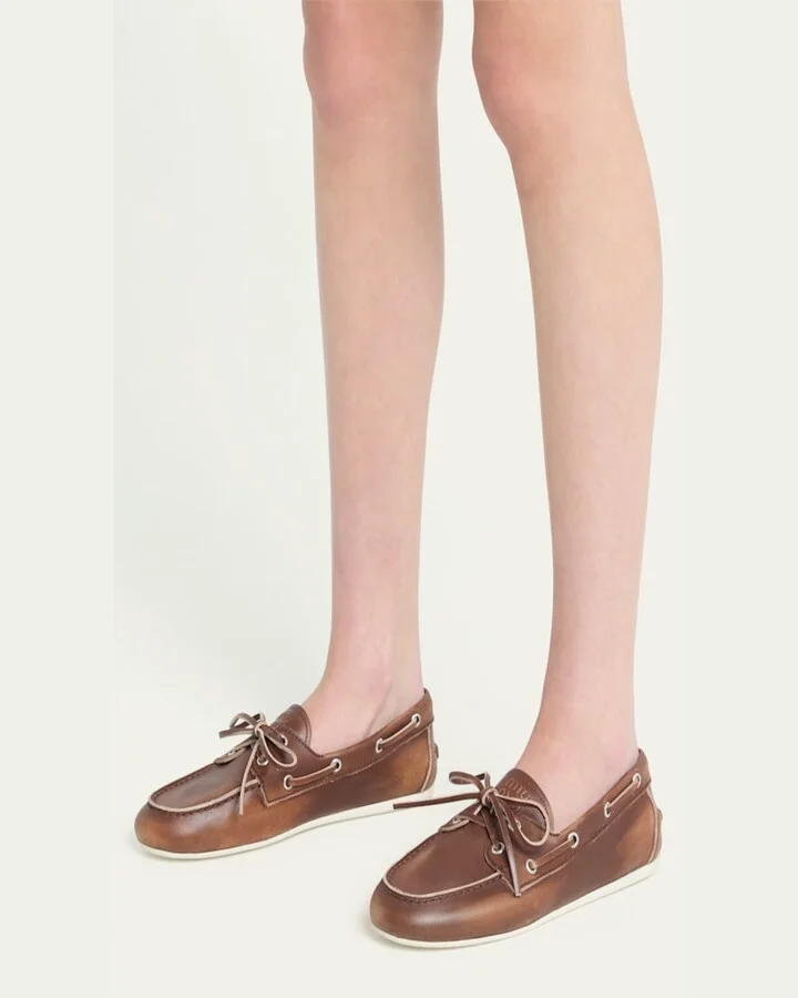 Leather Lace-Up Moccasins - Image 5