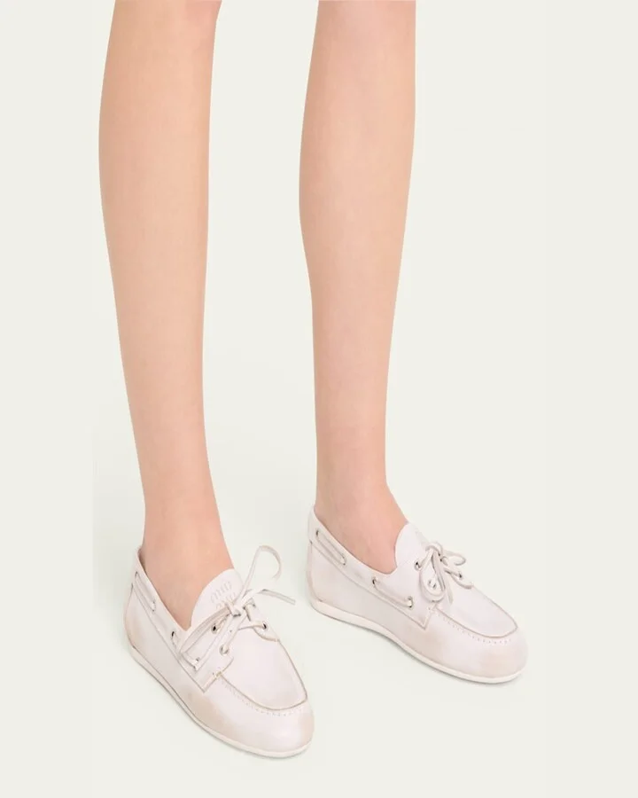 Leather Lace-Up Moccasins - Image 4