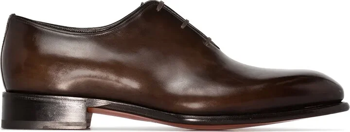 leather lace-up Oxford shoes