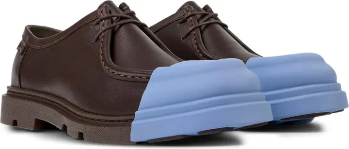 Leather Lace-Up Rubber-Toe Cap Shoes - Image 2