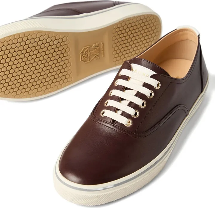 Leather Lace-Up Sneakers - Image 3