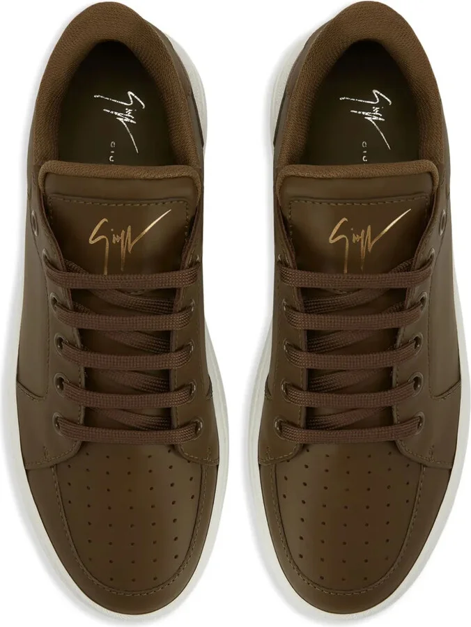 Leather Lace-Up Sneakers - Image 4