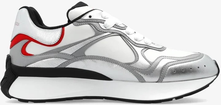 Leather Lace-Up Sneakers
