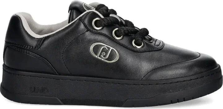 Leather Lace-Up Sneakers