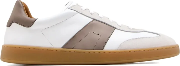 Leather Lace-Up Sneakers