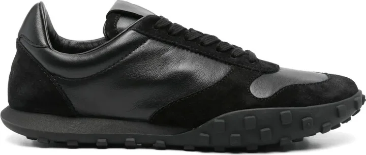 Leather Lace-Up Sneakers
