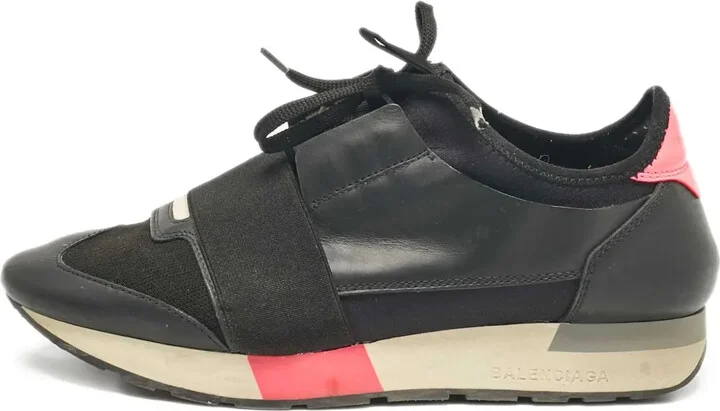 Leather Lace-Up Sneakers