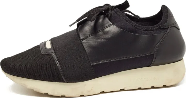 Leather Lace-Up Sneakers
