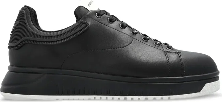 Leather Lace-Up Sneakers