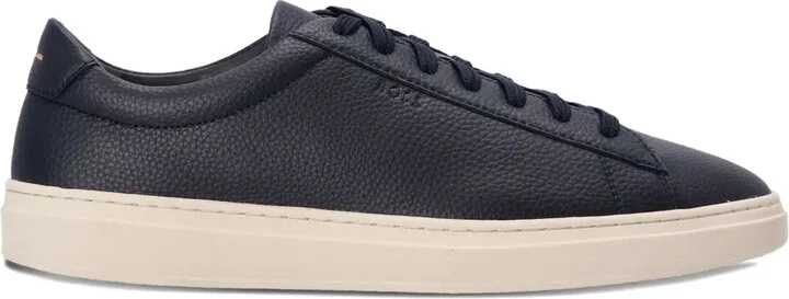 Leather Lace-Up Sneakers