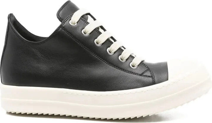 Leather Lace-Up Sneakers