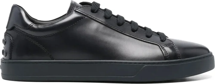 Leather Lace-Up Sneakers