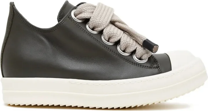 Leather Lace-Up Sneakers