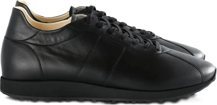 Leather Lace-Up Sneakers