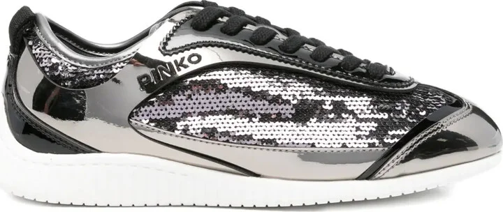 Leather Lace-Up Sneakers