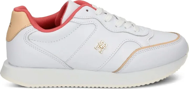 Leather Lace-Up Sneakers