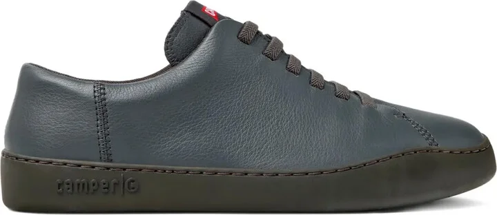 Leather Lace-Up Sneakers