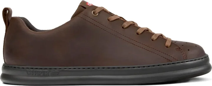 Leather Lace-Up Sneakers